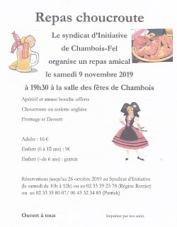 Repas choucroute  Chambois.