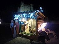 Creche de Noel devant le chateau de Chambois en 2019