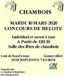 Tournoi de belote  Chambois.